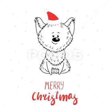 Cute Dog Winter Holidays Greeting Card