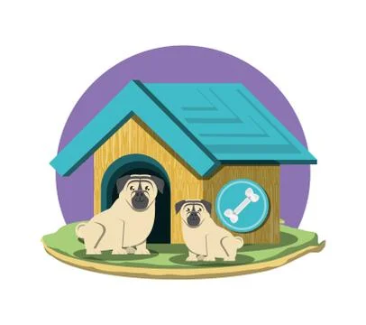 Cute dogs design Stock Illustration