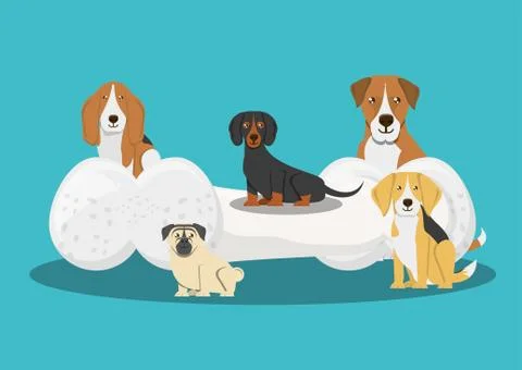 Cute dogs design Illustrazione stock