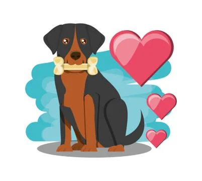 Cute dogs design Stock Illustration
