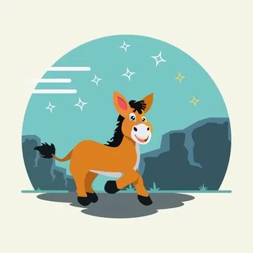 Cute donkey design vector illustration Stock Illustration