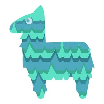 Cute donkey icon cartoon vector. Mexican pinata Illustrazione stock