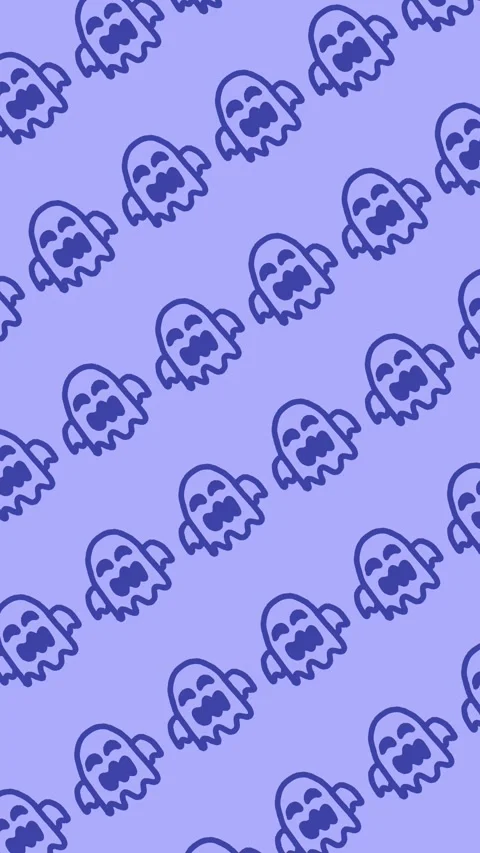 Cute doodle ghost seamless pattern on an abstract vertical background Stock Footage 340991429