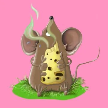 Cute Doodle Mouse illustration Stock Illustration