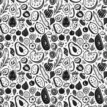 Cute Doodle Pattern For Fabric Print. Fun Doodle. Handmade Vector Illustration. Illustrazione stock