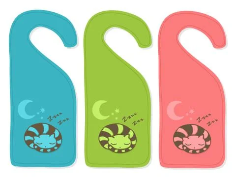 Cute door hanger Stock Illustration