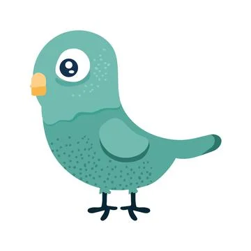 Cute dove animal Stock Illustration