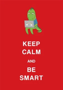 Cute dragon with a laptop Stockillustratie