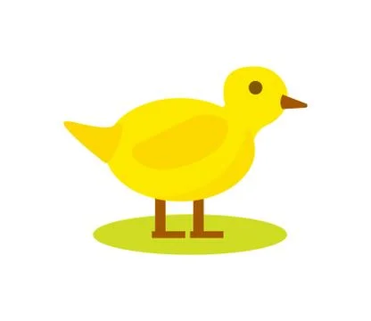 Cute duck isolated vector icon Stock Illustration