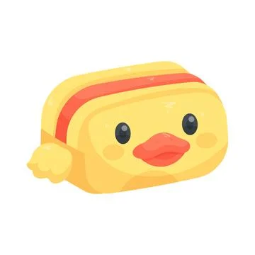 Cute duck pencil case Stock Illustration