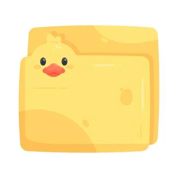 Cute duck shaped folder Illustrazione stock