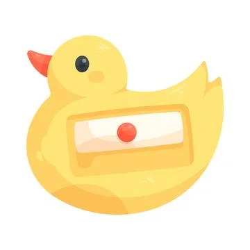 Cute duck shaped pencil sharpener Ilustración de archivo