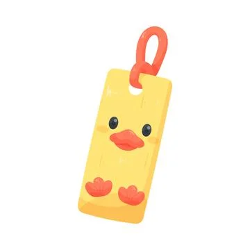 Cute duck themed bookmark Stock Illustration