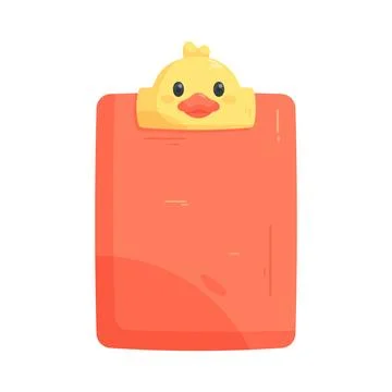 Cute duck themed clipboard Stock Illustration