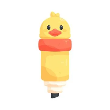 Cute duck themed marker Stock Illustration