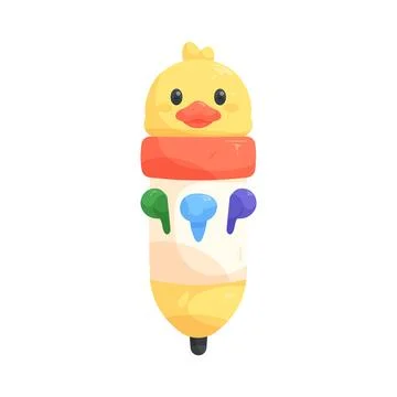 Cute duck themed pen Stock-Illustration