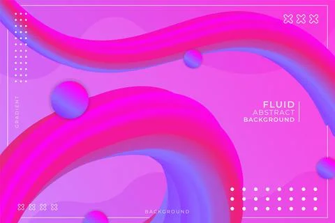 Cute Dynamic Fluid Gradient Pink and Blue Abstract Wavy Liquid Background イラスト素材