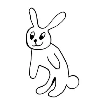 Cute Easter bunnies Stock Illustration