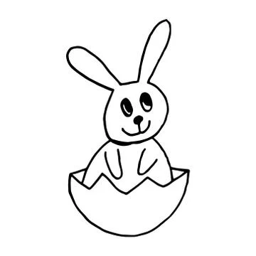 Cute Easter bunnies Stock Illustration