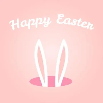 Cute Easter bunny card イラスト素材