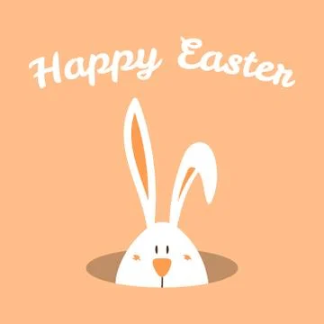 Cute Easter bunny card イラスト素材