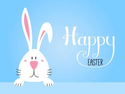 Cute Easter bunny card Stock Illustration