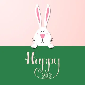 Cute Easter bunny card イラスト素材