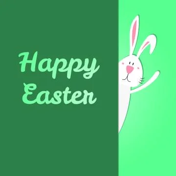 Cute Easter bunny card Stock Illustration