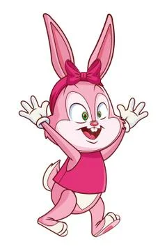 Cute easter bunny celebration isolated Illustrazione stock