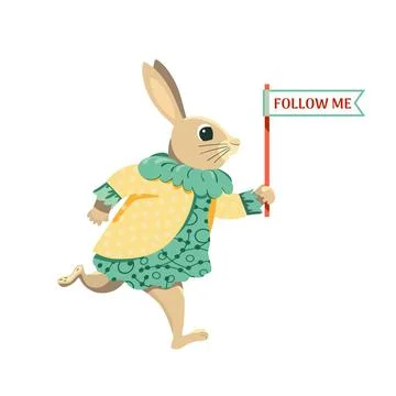 Cute Easter bunny design for Egg hunt decoration Stock Illustration