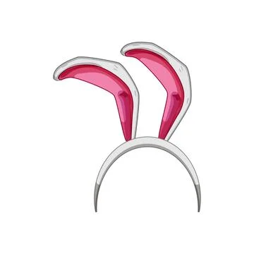 Cute easter bunny ear cartoon vector illustration Stock Illustration