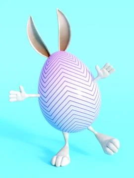 Cute Easter bunny egg. Stock Illustration