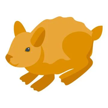 Cute easter bunny icon isometric vector. Happy rabbit Stock Illustration