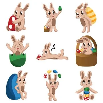Cute Easter bunny Stock Illustration