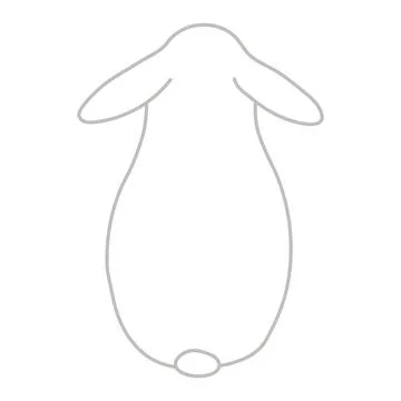 Cute Easter bunny, rabbit, hare cartoon character illustration. Stock Illustration