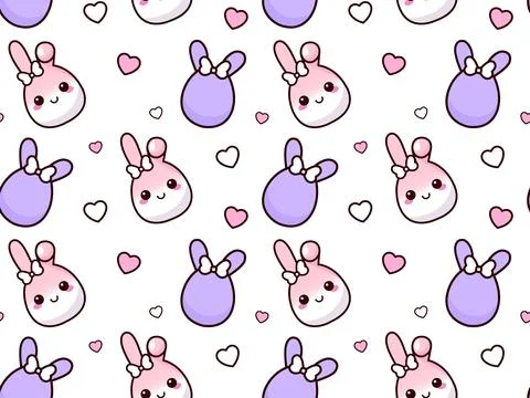 Cute Easter bunny, seamless pattern Ilustración de archivo