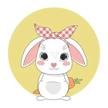 Cute easter bunny. Spring holiday. Stock Illustration