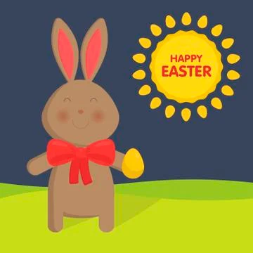 Cute Easter bunny vector illustration. Stockillustratie