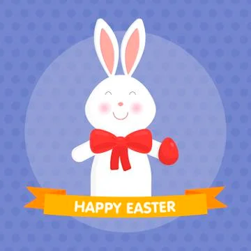 Cute Easter bunny vector illustration. 스톡 일러스트