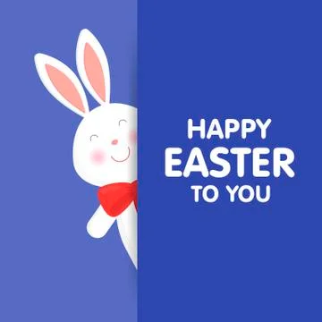 Cute Easter bunny vector illustration. Stockillustratie