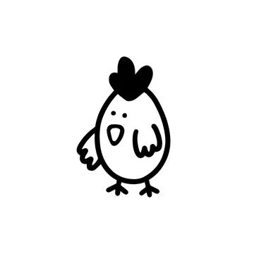 Cute Easter chick. Chicken in the doodle style Stock Illustration