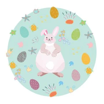 Cute Easter decoration. Stock Illustration