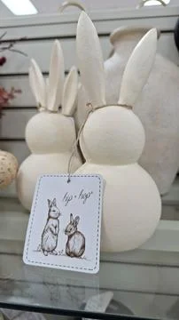 Cute easter decorations in the shop display Stock Photos