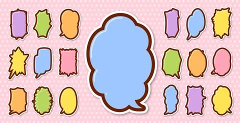Cute Easter design speech bubble, vertical writing Stock Illustration