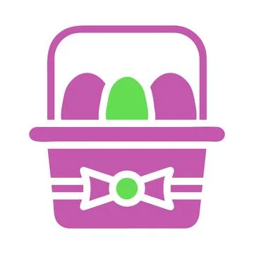 Cute Easter Egg Basket Illustration Graphics Illustrazione stock