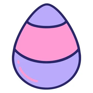 Cute easter egg design in bright neon color Stock Illustration