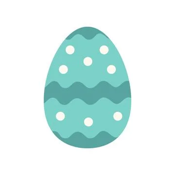 Cute easter egg flat illustration Stockillustratie