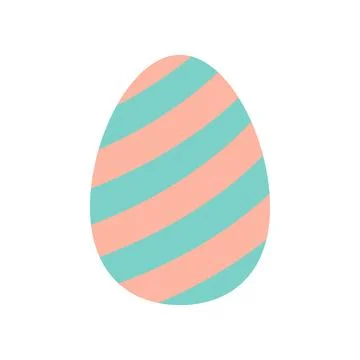 Cute easter egg flat illustration Stock Illustration