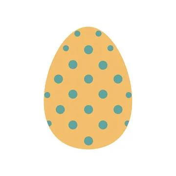 Cute easter egg flat illustration Stock Illustration