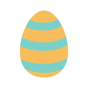 Cute easter egg flat illustration Illustrazione stock